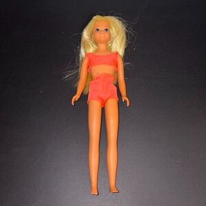 Vintage Sunset Malibu SKIPPER Barbie Doll In Swimsuit Mattel Korea READ